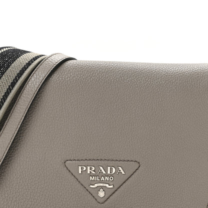 Prada Vitello Daino Soft Flap Crossbody Argilla 8 of 10