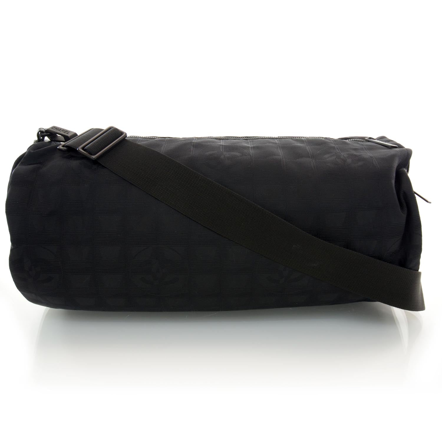 Chanel Nylon Travel Duffel Bag Black 3 of 9