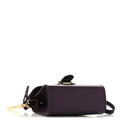 Delvaux Box Calfskin Brillant Charms Wristlet Bag Charm Prune 4 of 8