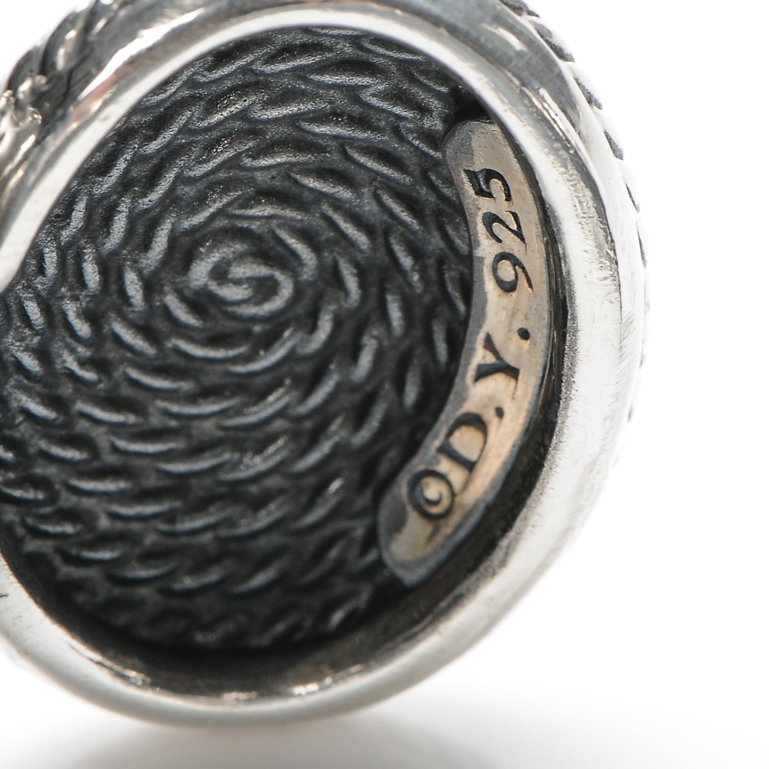 David Yurman Sterling Silver 37mm Cable Coil Cuff 4 of 5