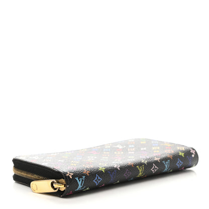 Louis Vuitton Monogram Multicolor Zippy Wallet Black Violet 4 of 6
