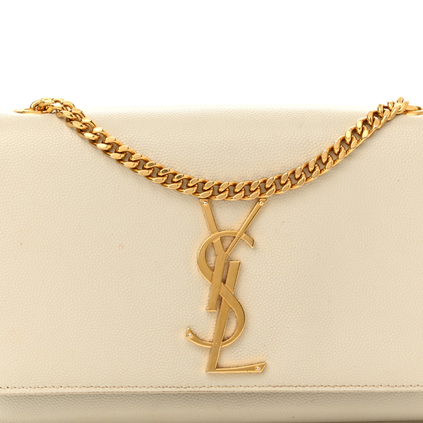 Grain De Poudre Small Monogram Kate Satchel Blanc Vintage