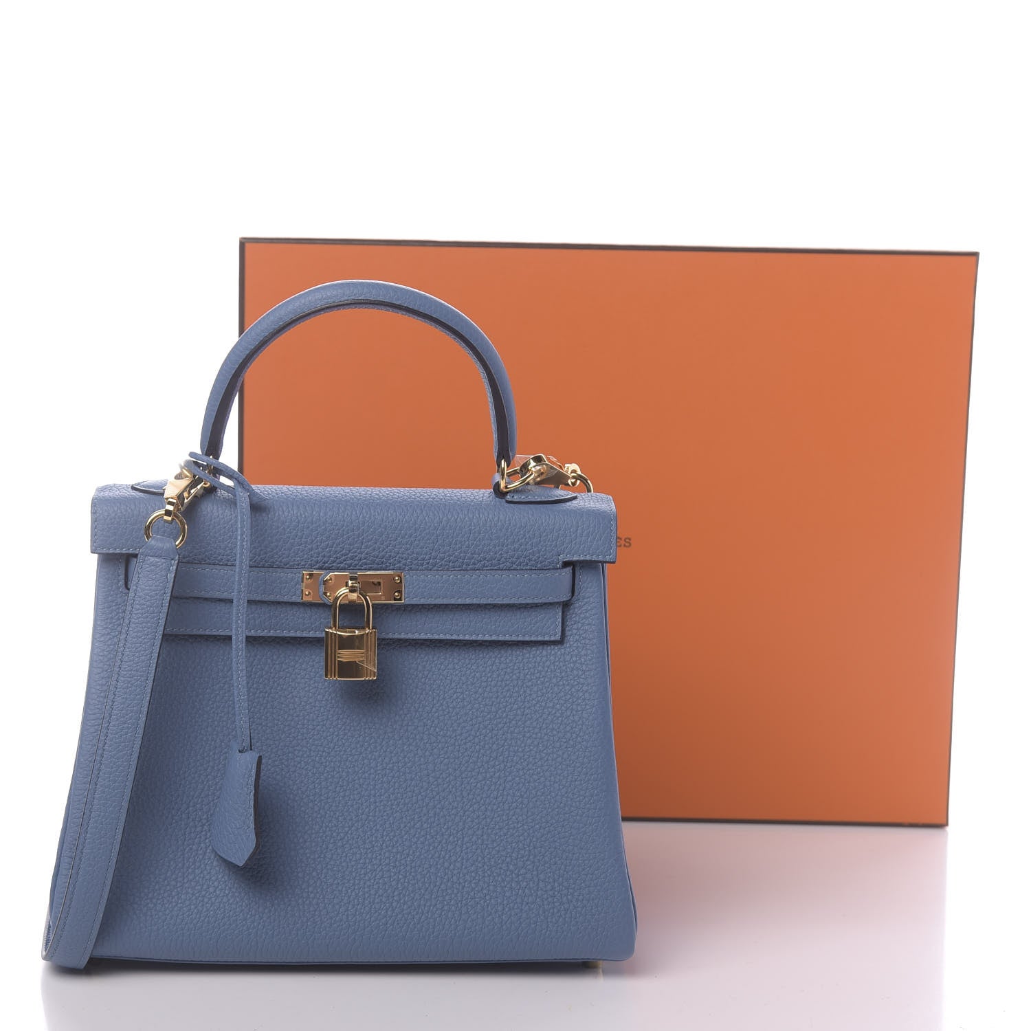 Hermes Togo Kelly Retourne 25 Azur 41 of 41
