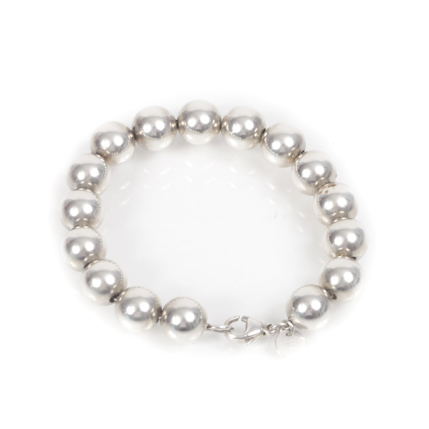 Tiffany Sterling Silver 10mm HardWear Ball Bracelet 1 of 4