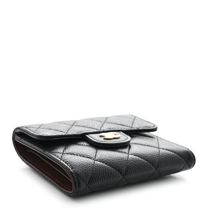 Chanel Caviar Quilted Compact Flap Wallet Black 4 of 9