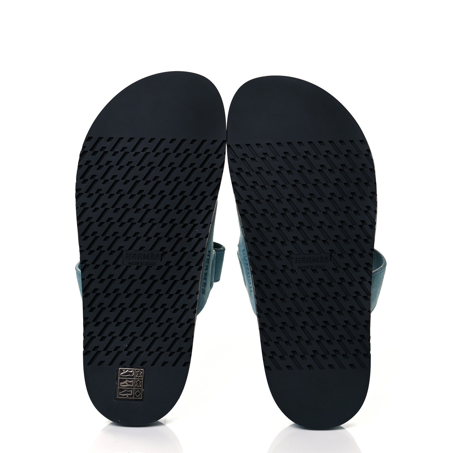 Hermes Suede Goatskin Womens Chypre Sandals 39.5 Vert d'eau 5 of 10