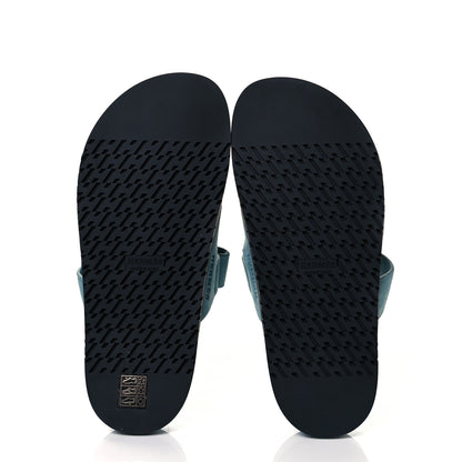 Hermes Suede Goatskin Womens Chypre Sandals 39.5 Vert d'eau 5 of 10