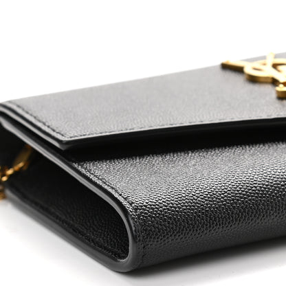 Saint Laurent Grain De Poudre Uptown Chain Wallet Black 7 of 8