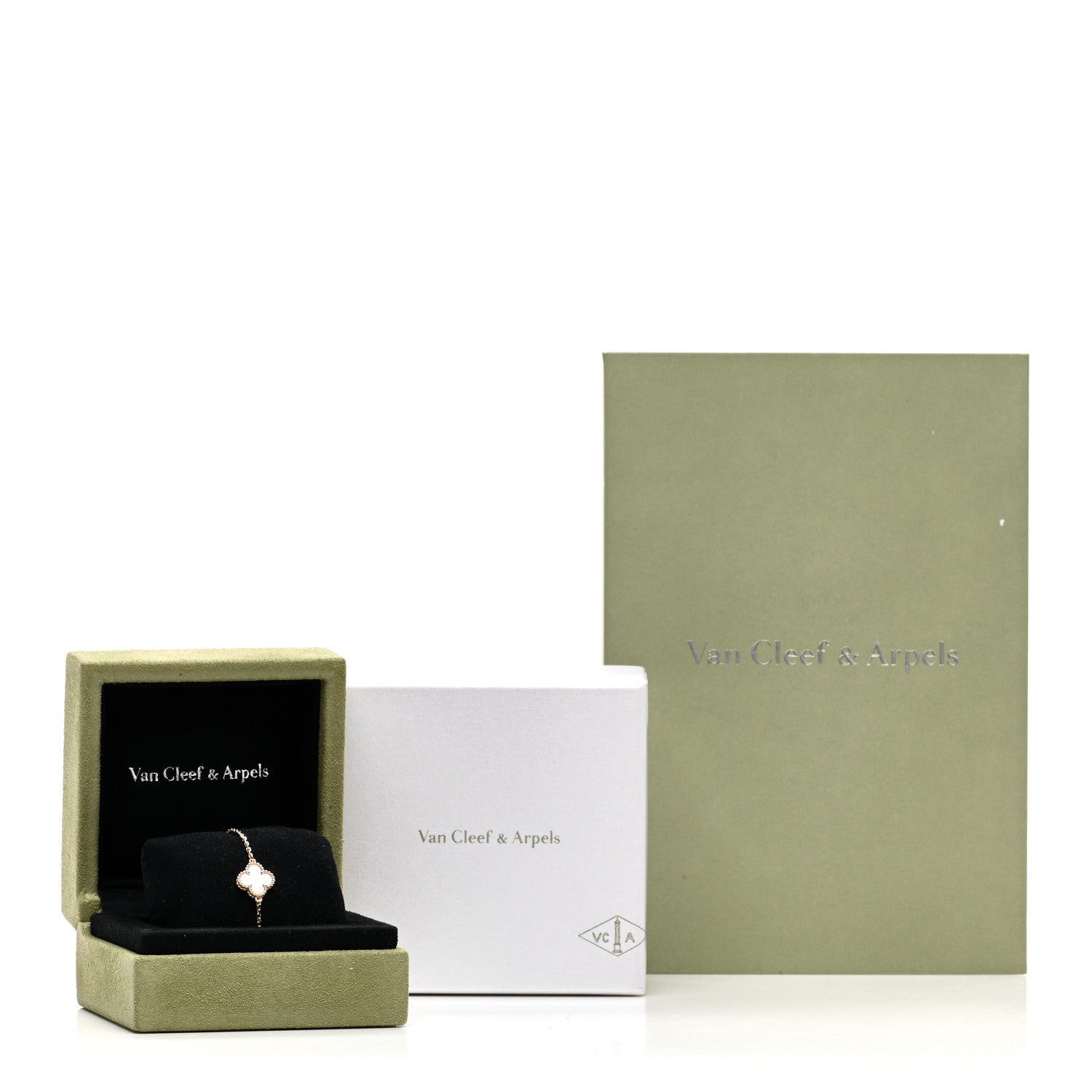 Van Cleef & Arpels 18K Yellow Gold Mother of Pearl Sweet Alhambra Bracelet 5 of 5