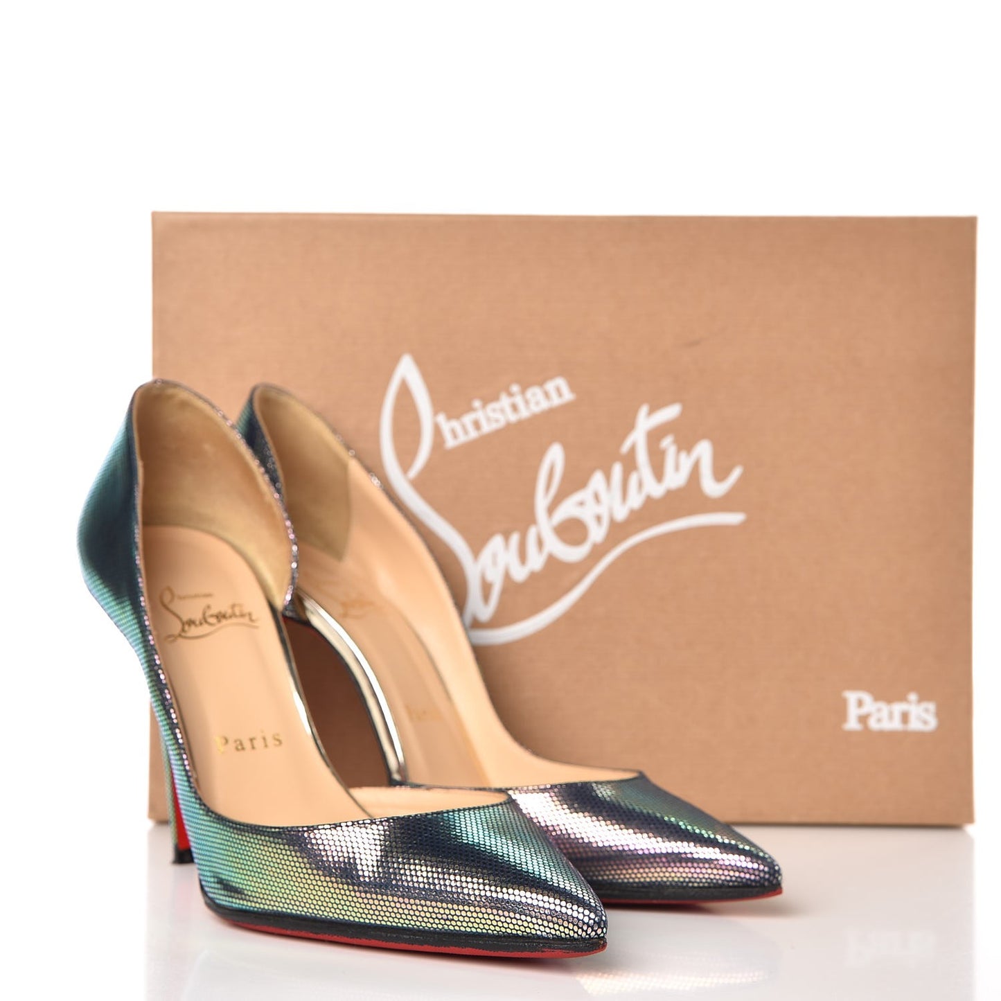 Tissu Scarabe Specchio Iriza 100 Pumps 36.5 Digital Silver