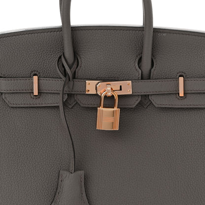 Hermes Togo Birkin 25 Etain 8 of 12