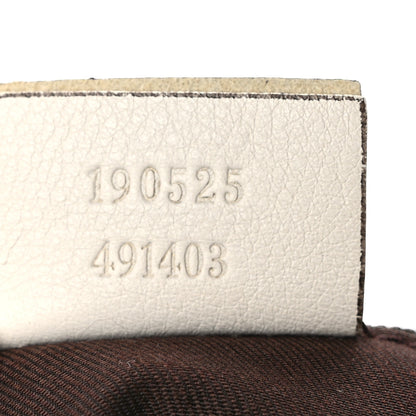 Gucci Monogram Medium D Gold Ring Hobo White 7 of 11