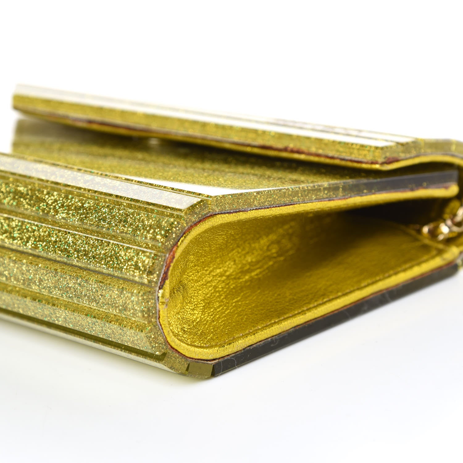 Jimmy Choo Acrylic Glitter Candy Clutch Citrine 8 of 15