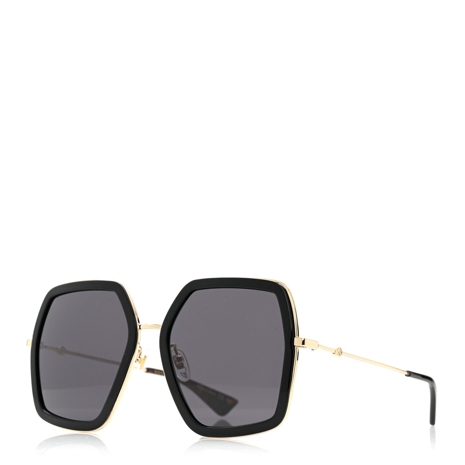 Gucci Acetate Oversize Square Frame GG0106S Sunglasses Black 1 of 7