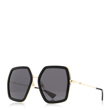 Gucci Acetate Oversize Square Frame GG0106S Sunglasses Black 1 of 7