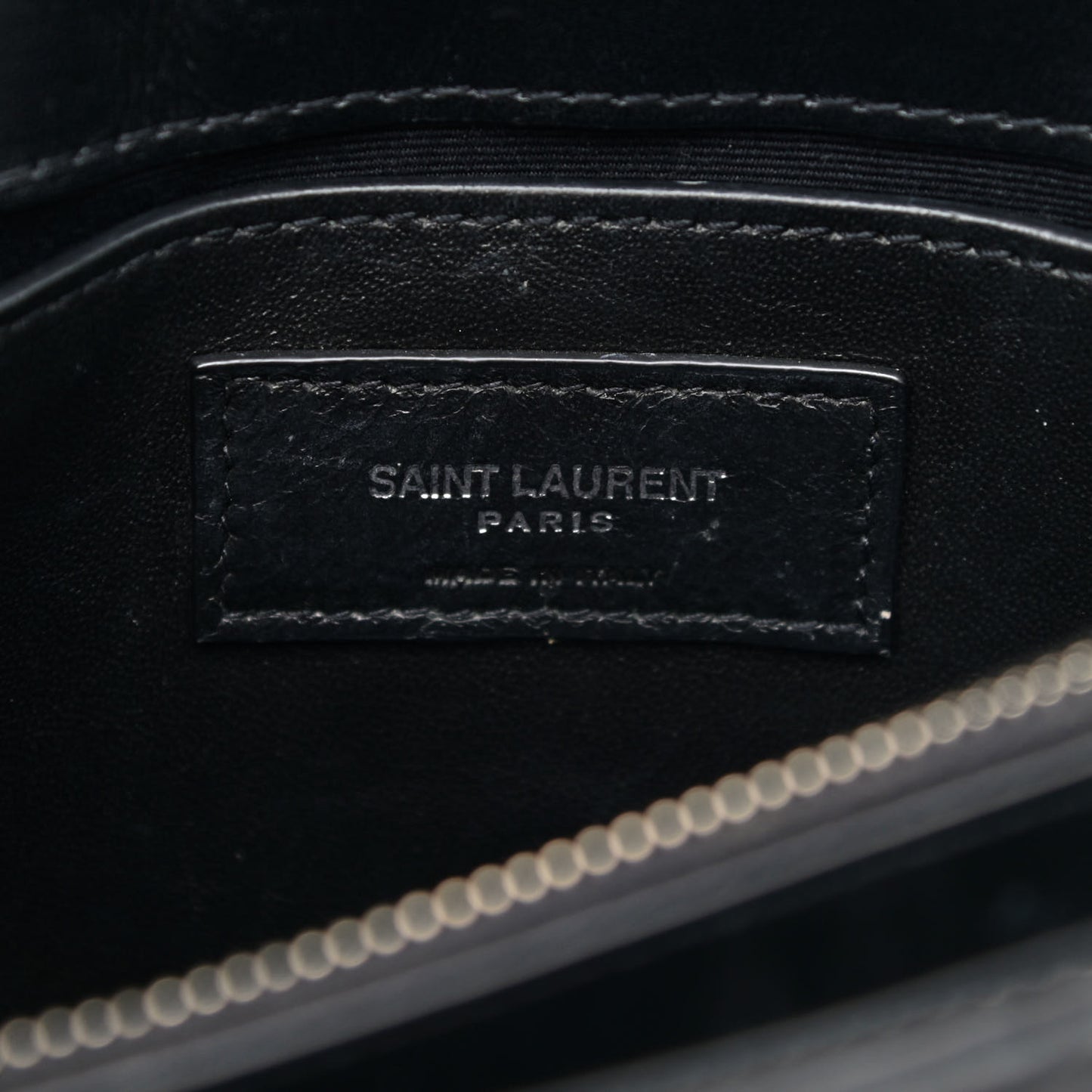 Calfskin Y Quilted Monogram Small Loulou Chain Satchel Black