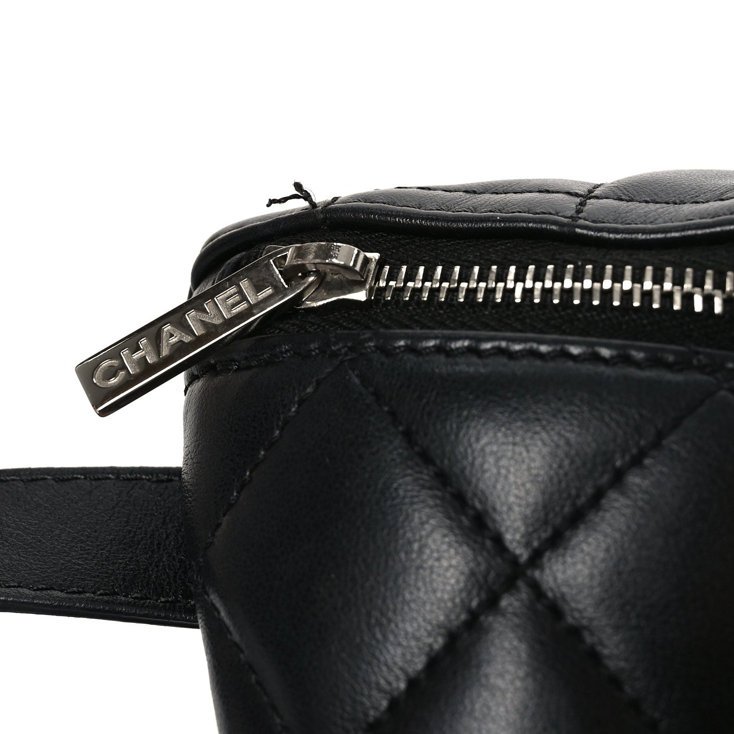 Chanel Calfskin Quilted Waist Belt Bag Black 10 of 10
