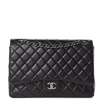 Chanel Lambskin Quilted Maxi Single Flap Black 1 of 16