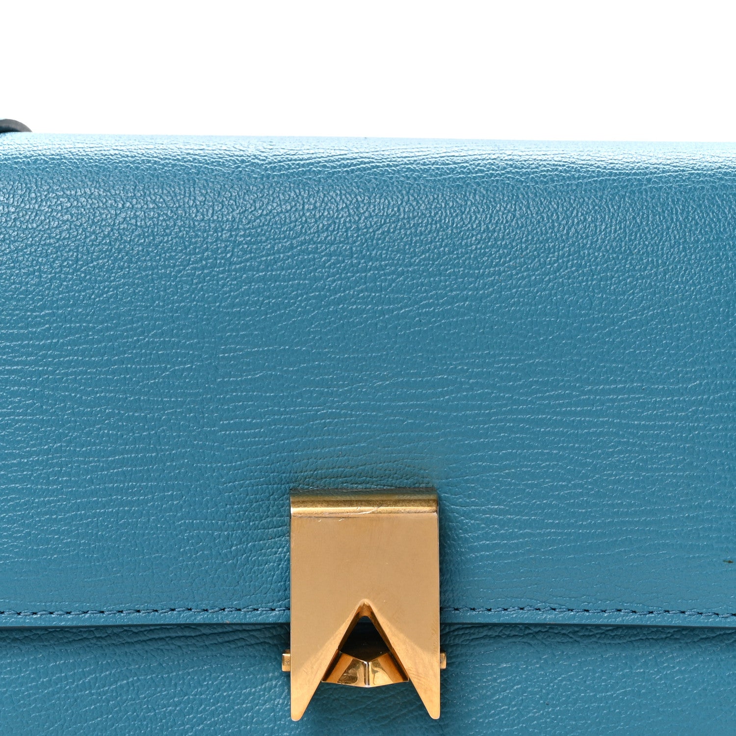 Alaia Grained Calfskin Small Le Papa Crossbody Bleu Lagon 7 of 9