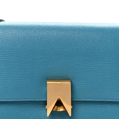Alaia Grained Calfskin Small Le Papa Crossbody Bleu Lagon 7 of 9