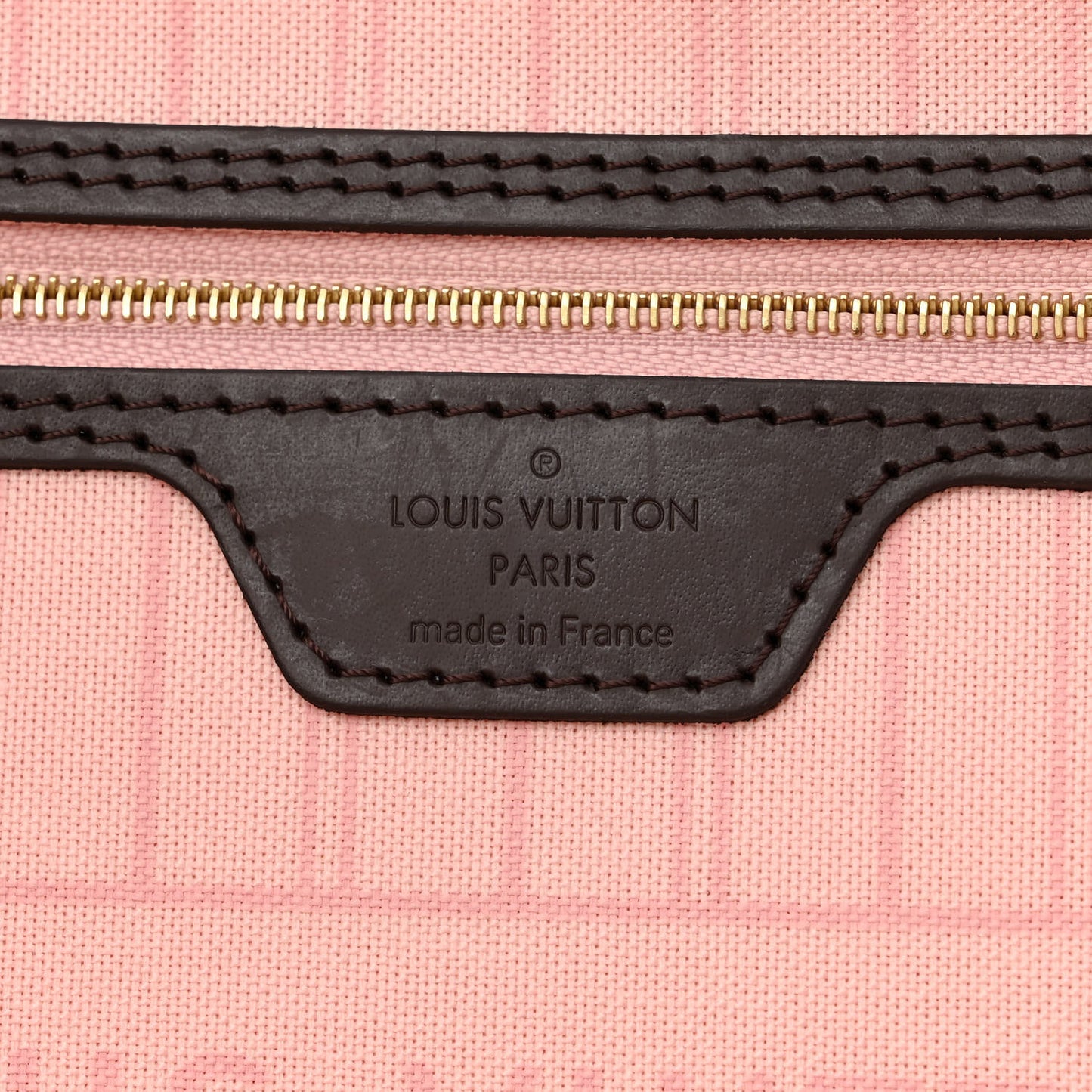 LOUIS VUITTON Damier Ebene Neo Neverfull MM Rose Ballerine