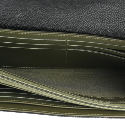 Chanel Caviar Quilted Large Boy Gusset Flap Wallet Black 8 of 15
