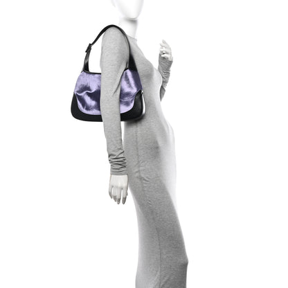 Gucci Velvet Calfskin Small Jackie O Hobo Light Purple Black 2 of 11