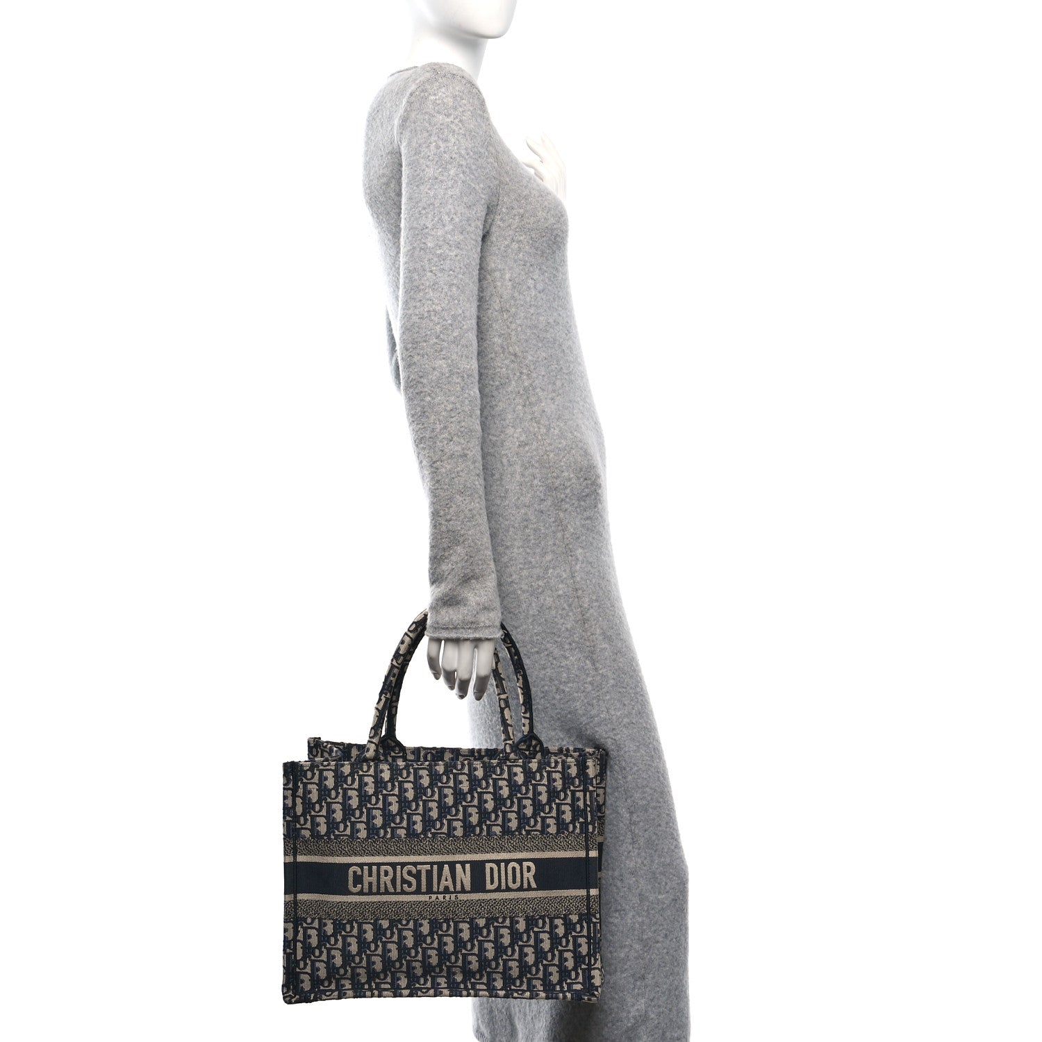 Christian Dior Oblique Medium Book Tote Blue Multicolor 3 of 12