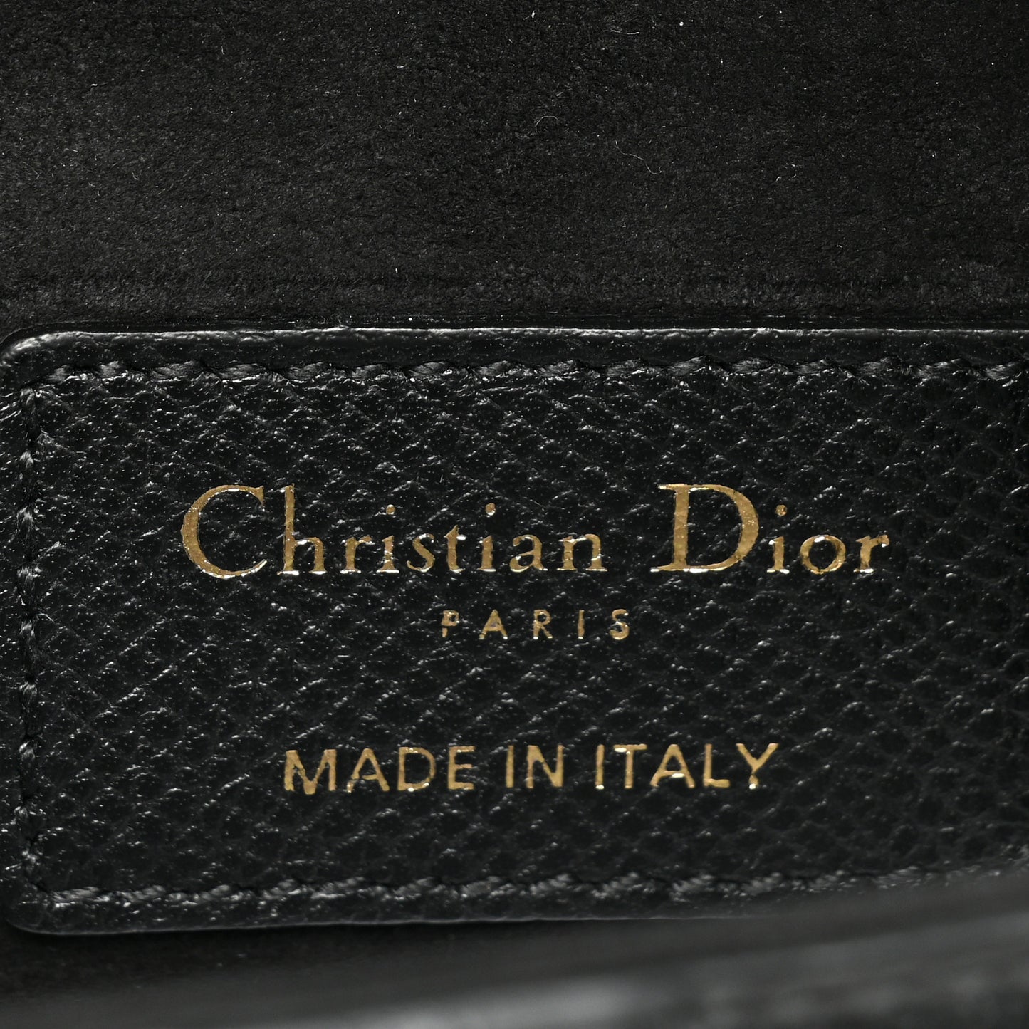 Grained Calfskin Mini Saddle Bag Black
