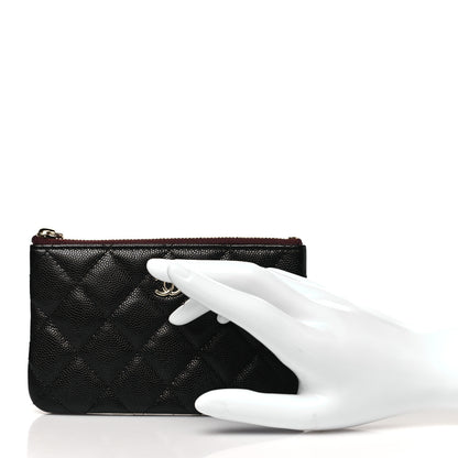 Chanel Caviar Quilted Small Cosmetic Case Black 2 of 8