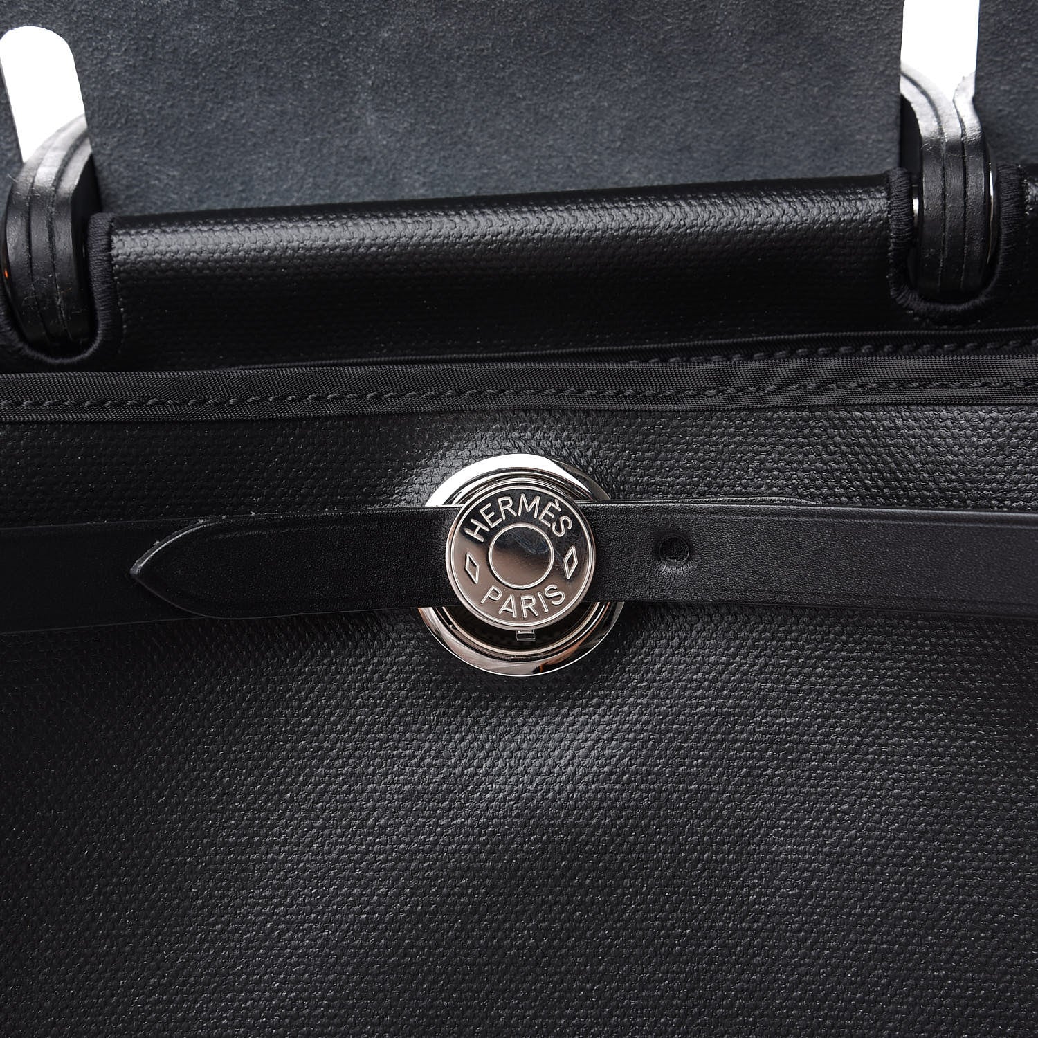 Hermes Toile H Berline Vache Hunter Herbag Zip 39 MM Black Ecru 10 of 20