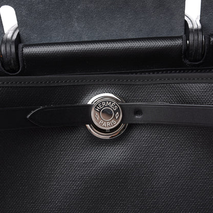Hermes Toile H Berline Vache Hunter Herbag Zip 39 MM Black Ecru 10 of 20