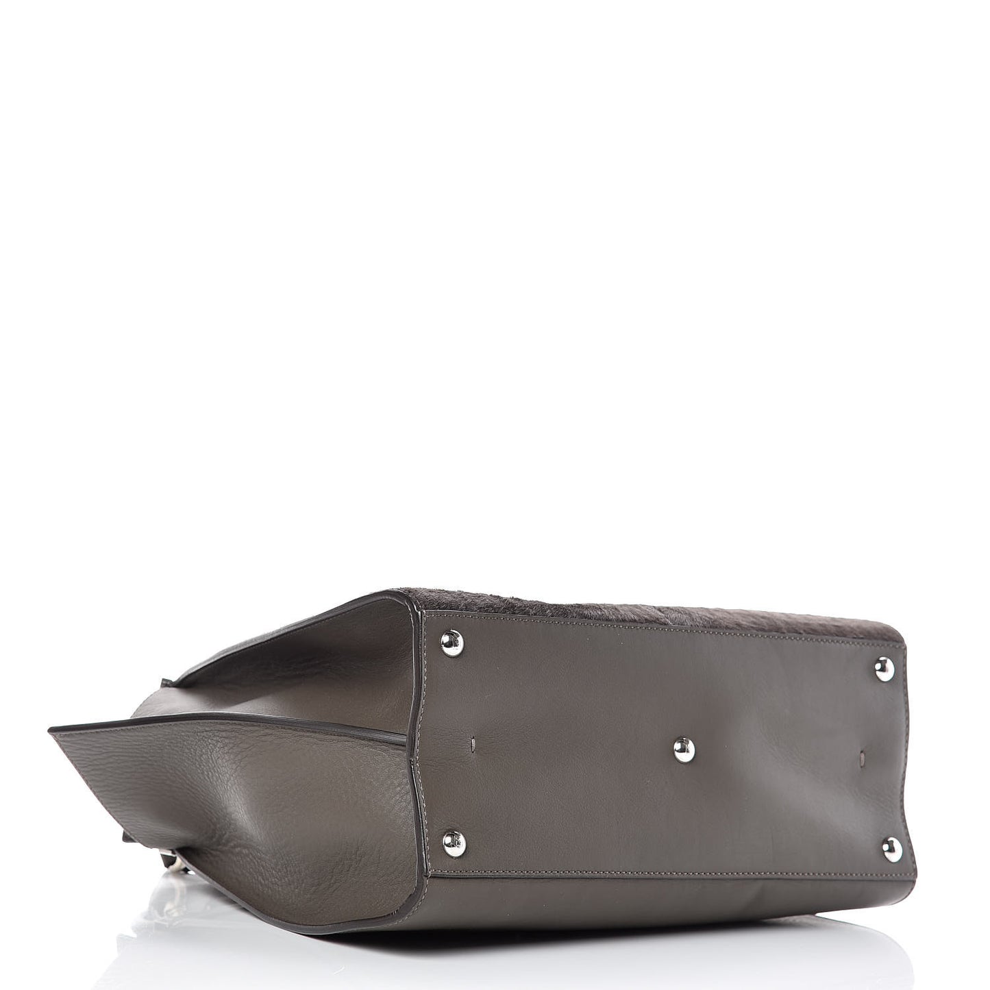 Vitello Pelo Flamingo Crocodile Embossed Petite 3Jours Tote Carbone