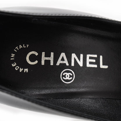 Chanel Patent Glitter Cap Toe Pumps 36 7 of 9