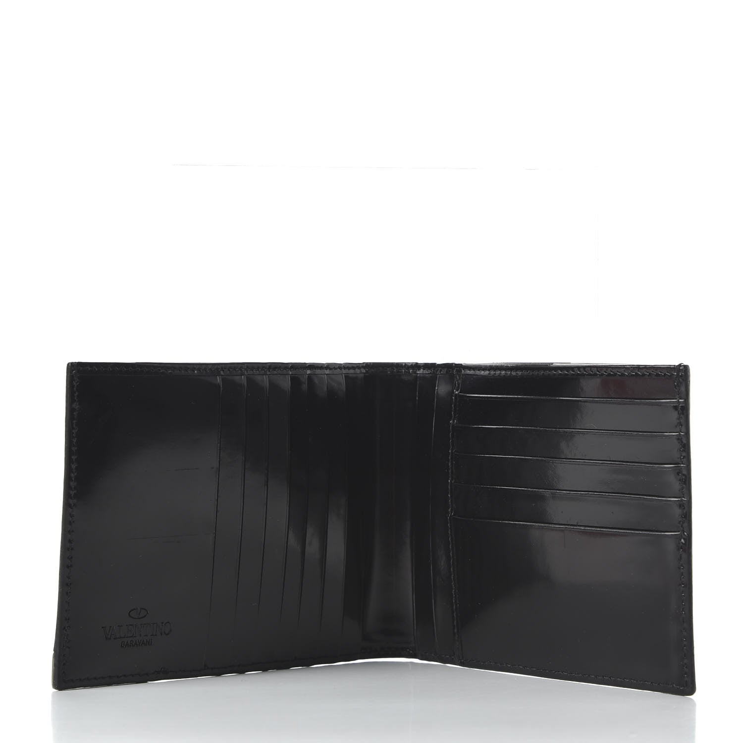 Valentino Garavani Smooth Calfskin Bi-Fold Wallet Black 10 of 20