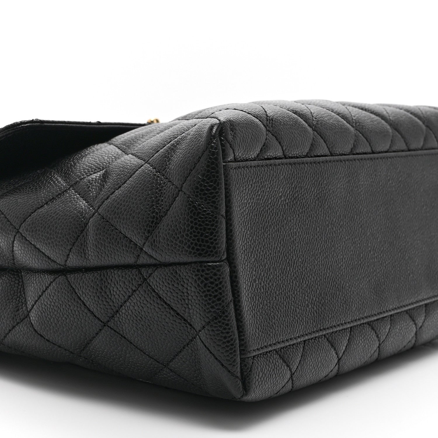 Chanel Caviar Quilted Jumbo Kelly Flap Black 9 of 10