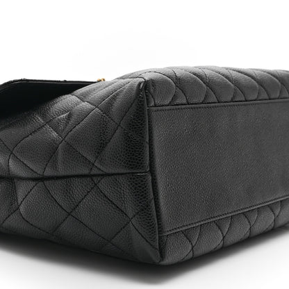 Chanel Caviar Quilted Jumbo Kelly Flap Black 9 of 10