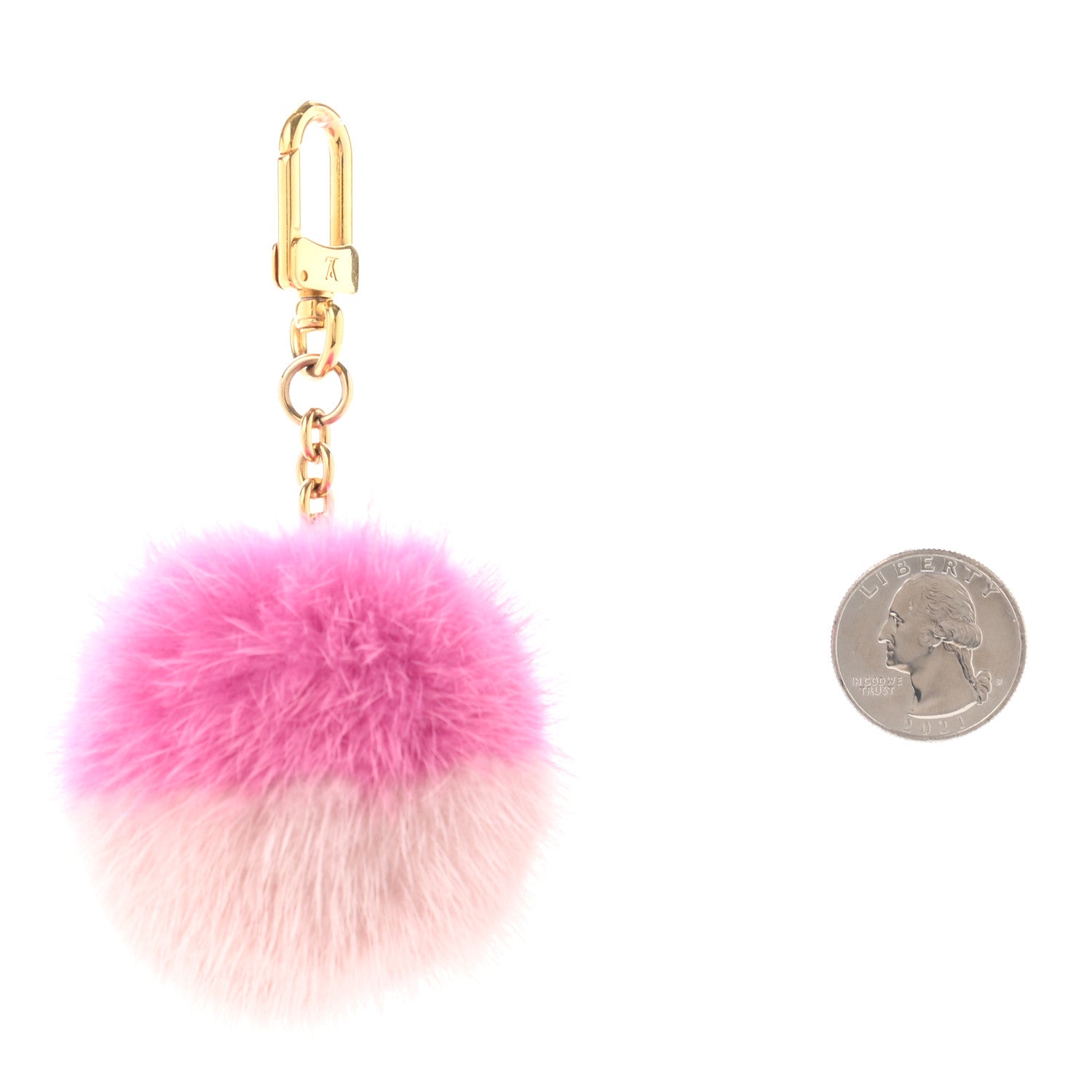 Louis Vuitton Mink Fluo Bubble Bag Charm Key Holder Pink 2 of 4