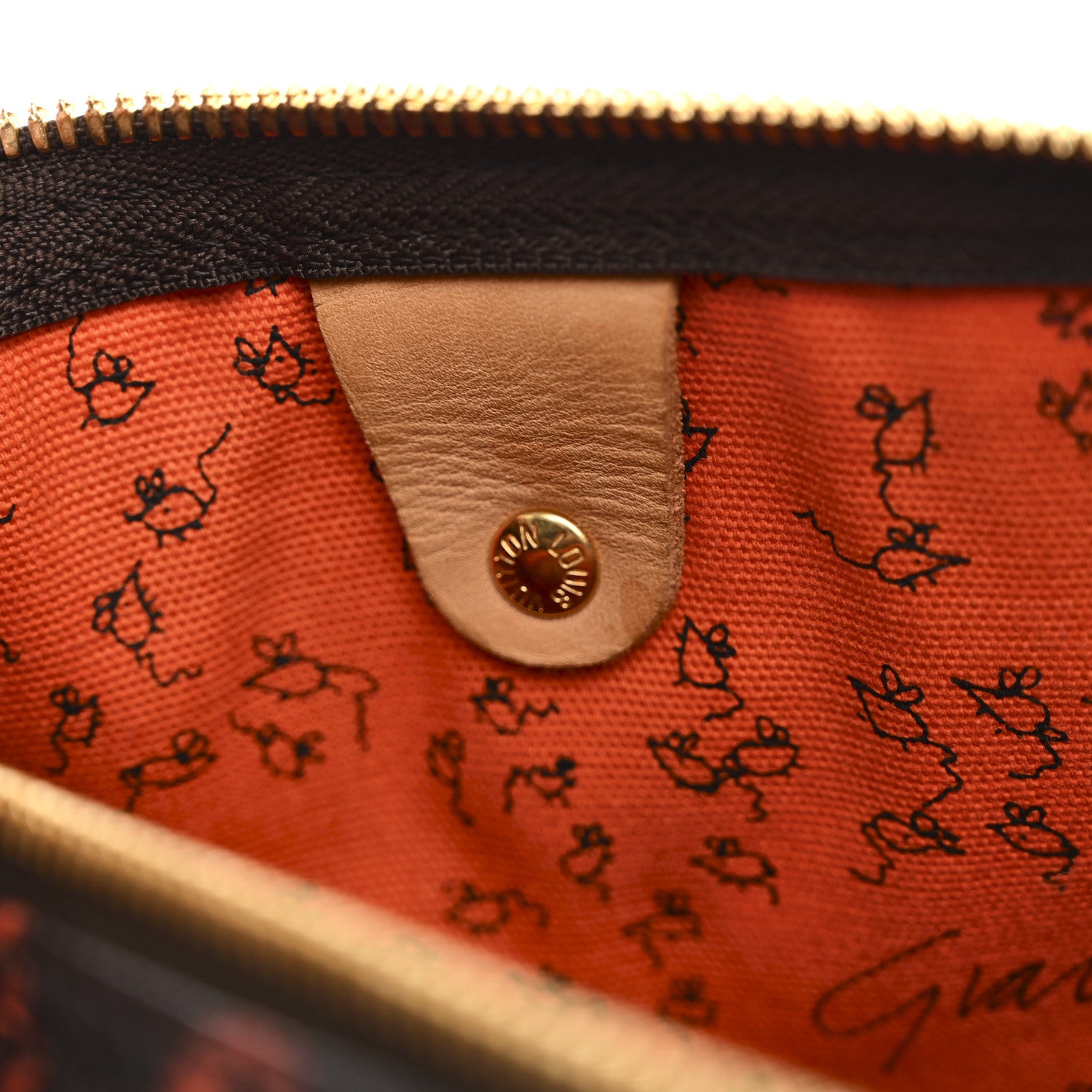 Louis Vuitton Catogram Speedy Bandouliere 30 Marron 10 of 15