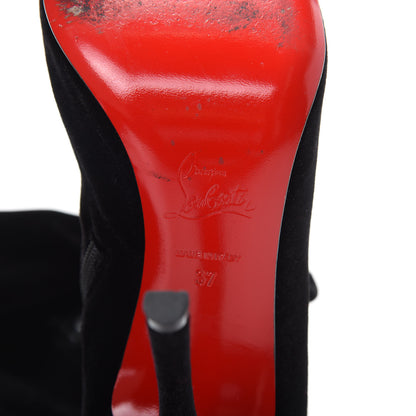 Christian Louboutin Velvet Classe 100 Stretch Over The Knee Boots 37 Black 6 of 9