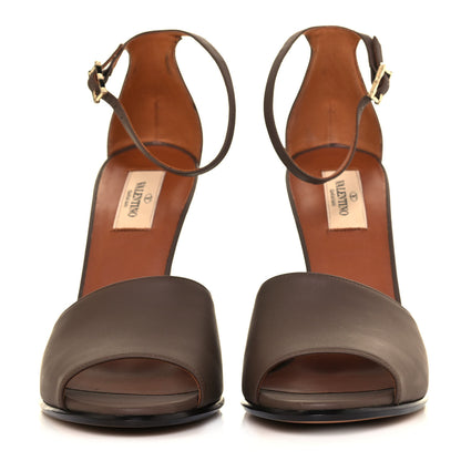 Valentino Garavani Calfskin Ankle Strap Sandals 41 Brown 2 of 11