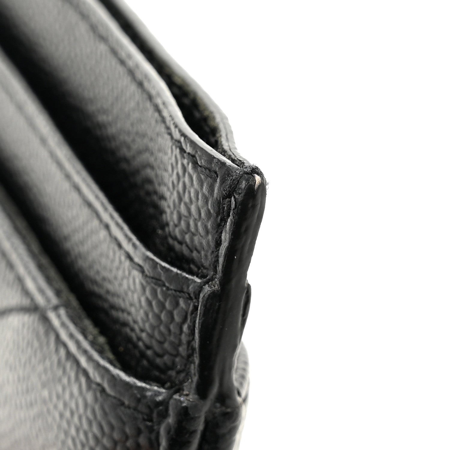 Saint Laurent Grain De Poudre Matelasse Chevron Monochrome Monogram Credit Card Case Black 10 of 12