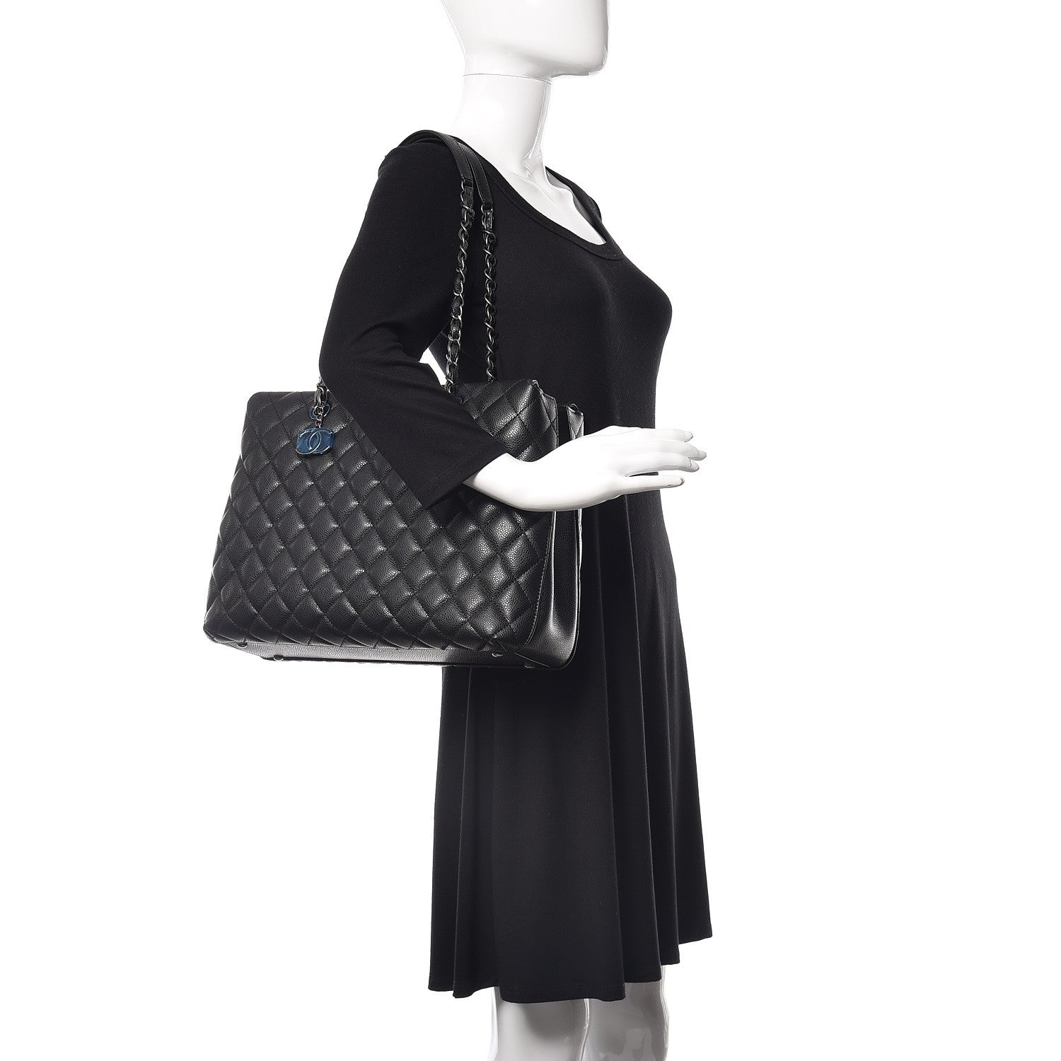 Chanel Caviar Quilted City Shopping Tote Black 2 of 11