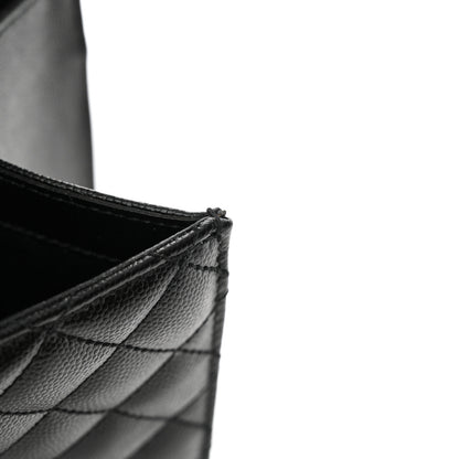 Saint Laurent Grain De Poudre Textured Mixed Matelasse Large Triquilt Monogram Satchel Black 11 of 12