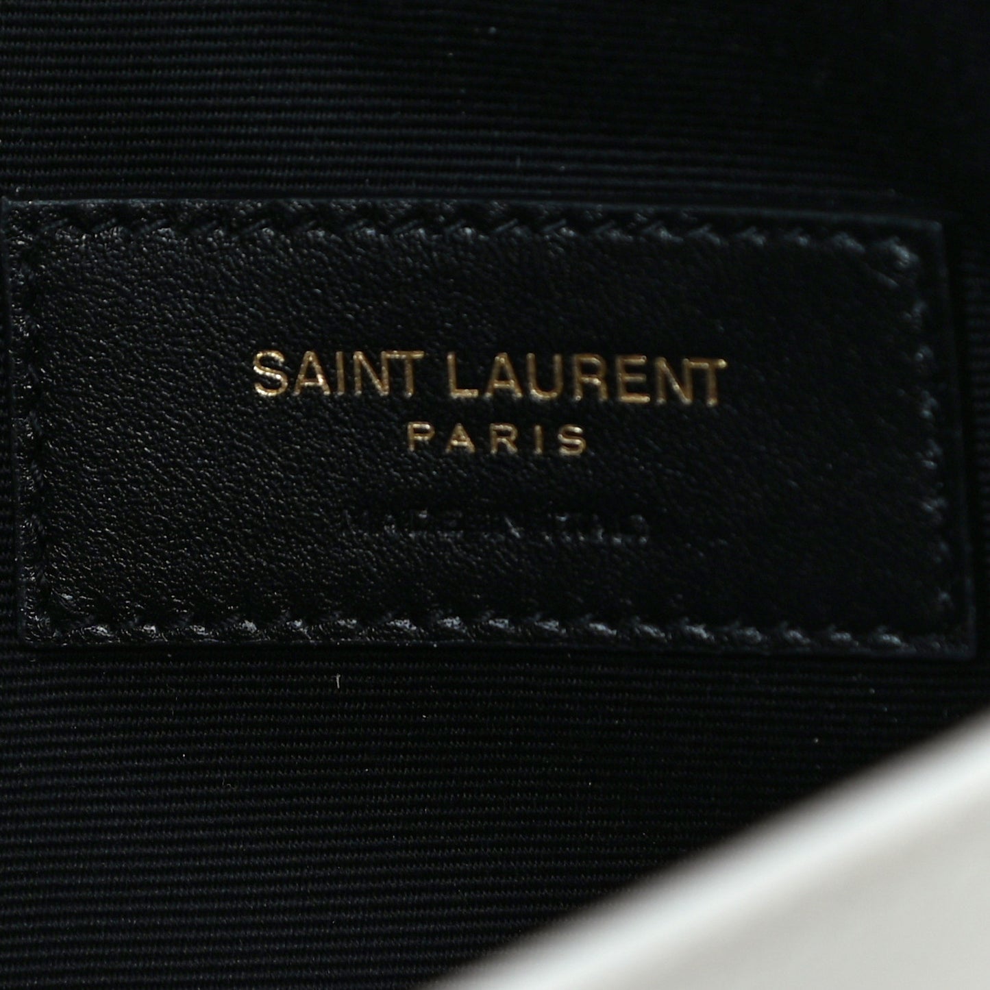 Smooth Shiny Calfskin Uptown Pouch Crema Soft