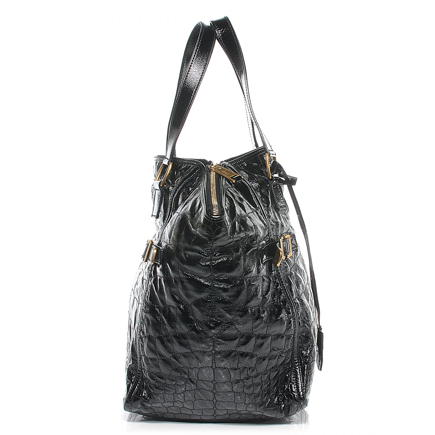 Saint Laurent Patent Croc Medium Downtown Tote 10 of 11