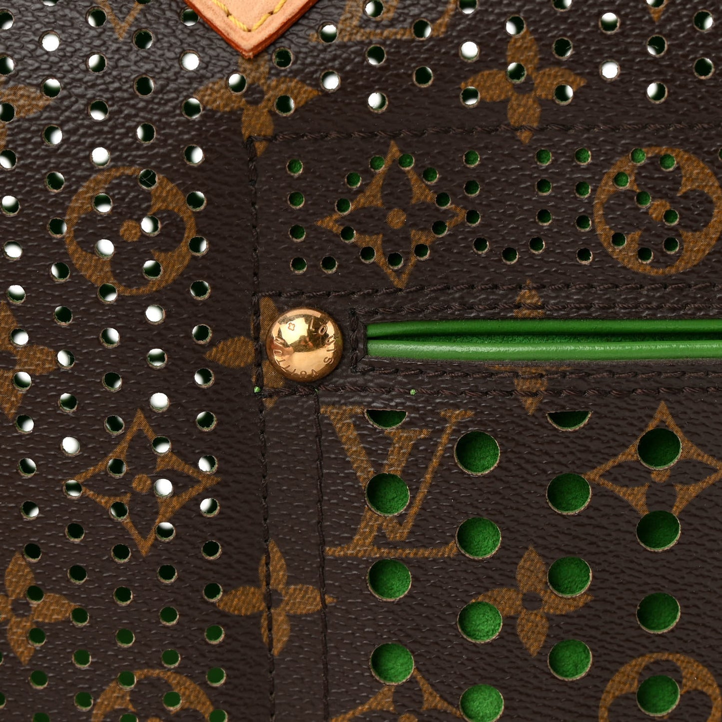 Monogram Perforated Speedy 30 Green