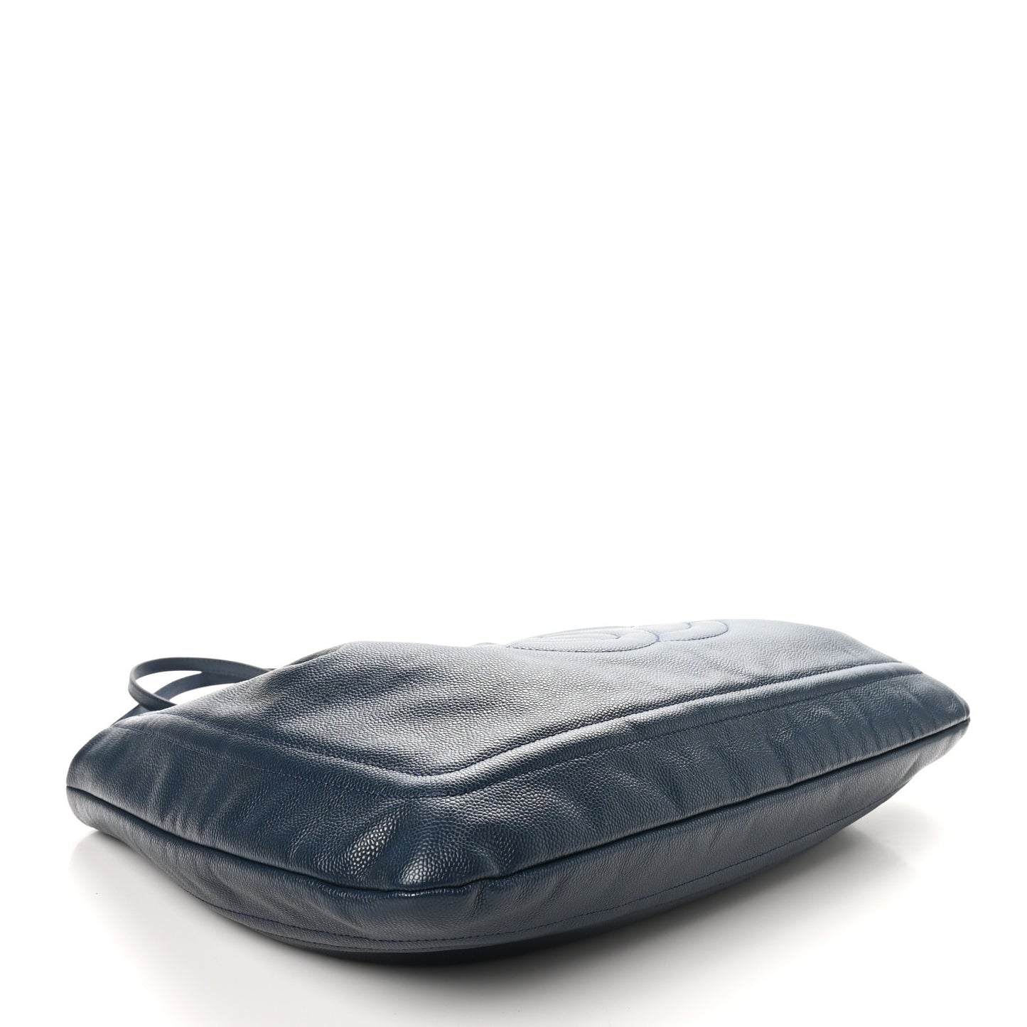 Caviar CC Timeless Shoulder Bag Navy Blue