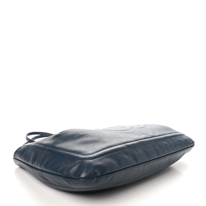 Chanel Caviar CC Timeless Shoulder Bag Navy Blue 4 of 10