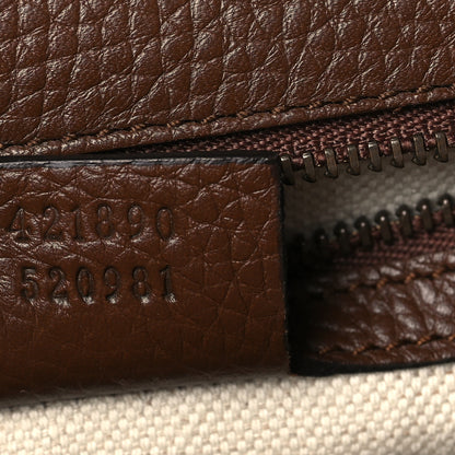 Gucci Calfskin Small GG Marmont Top Handle Bag Brown 7 of 9